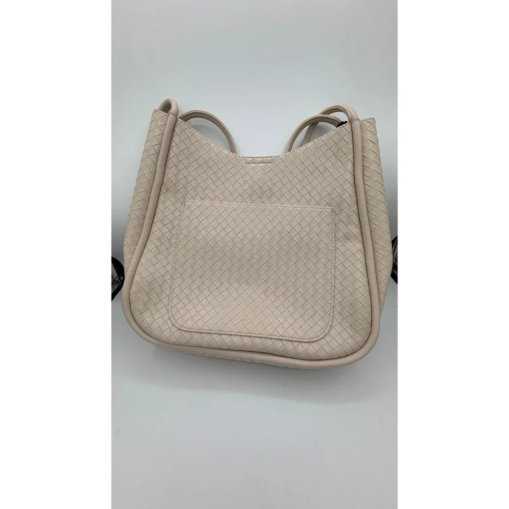 House of Harlow 1960 Woven Tote Bag Womens OS Cream Faux Leather Shoulder Bag